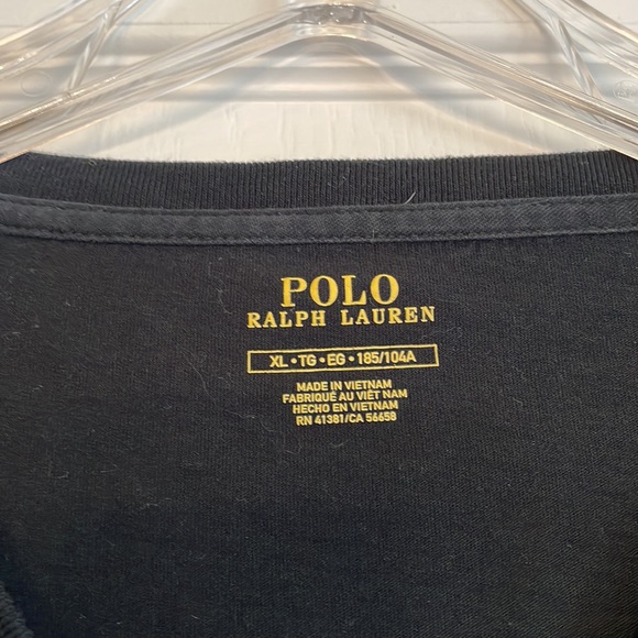 Polo Ralph Lauren Men's V-neck T-shirt Black Size XL - Picture 5 of 6